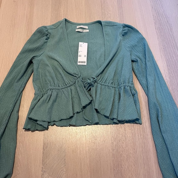 Urban outfitters turquoise dress tie top - Picture 1 of 4